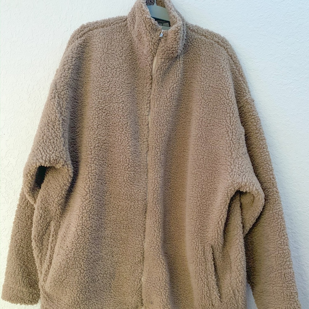 Brown Sherpa Track Jacket